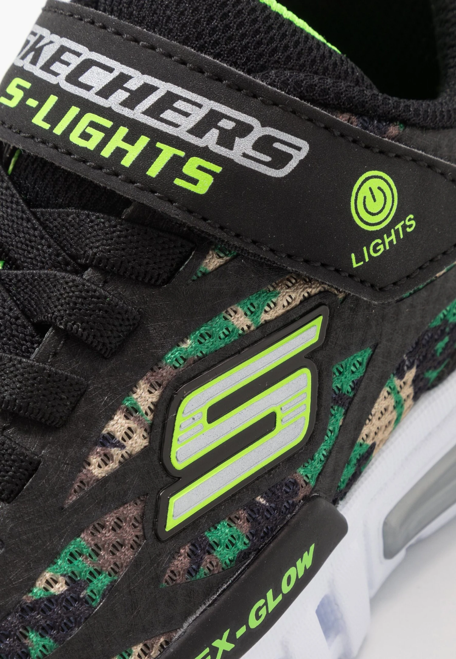 Skechers Flex-Glow - Trainers - Black/Lime 8 Skechers Flex-Glow - Trainers - Black/Lime - Image 6