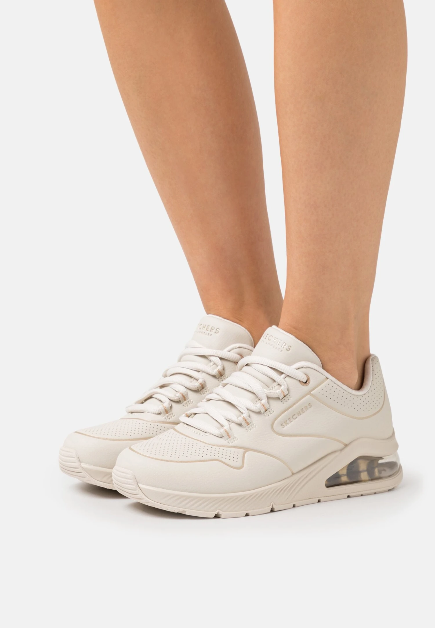 Uno 2 - Trainers - Off White Durabuck / Gold Trim 3 Uno 2 - Trainers - Off White Durabuck / Gold Trim