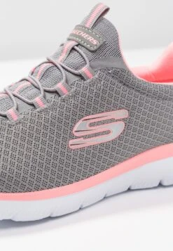 Summits Wide Fit - Trainers - Grey/Pink -Skechers Sales Store 0cb5376105d7459e93e4019bc853a323