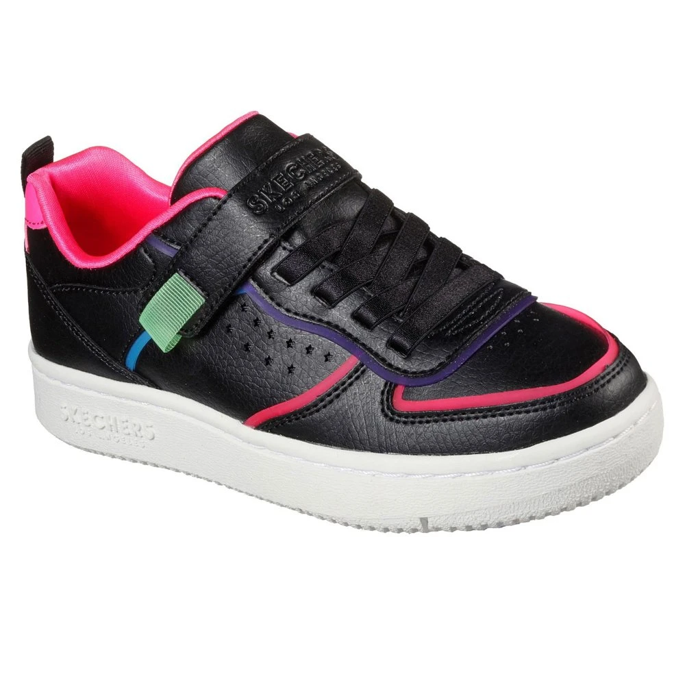Skechers Court Squad Color Remix Girls Trainers 3 Skechers Court Squad Color Remix Girls Trainers