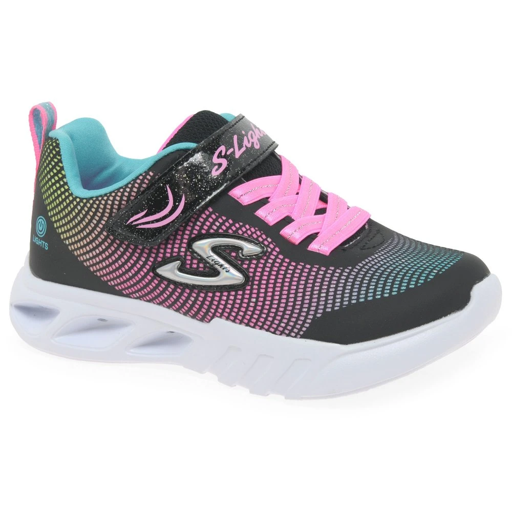 Skechers Flicker Flash Lights Girls Sports Trainers 3 Skechers Flicker Flash Lights Girls Sports Trainers