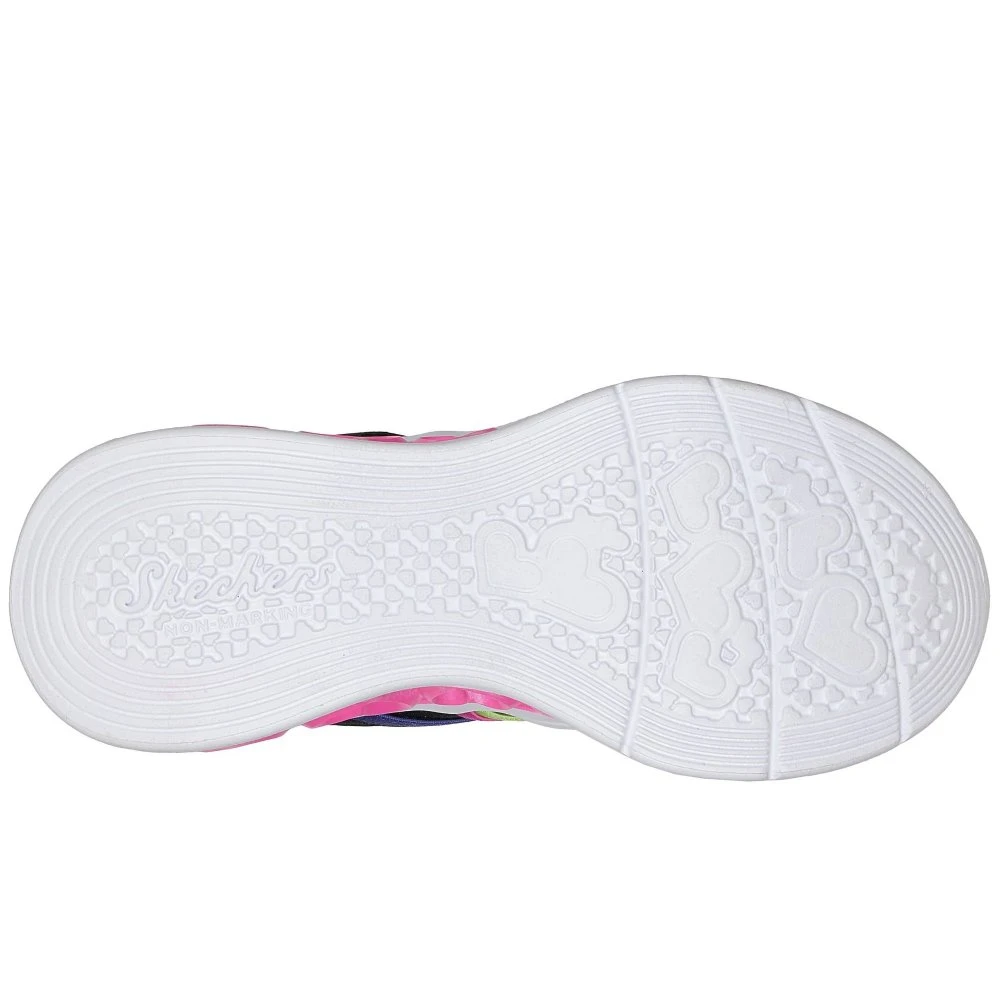 Skechers Flutter Heart Lights Rainbow Bestie Girls Trainers 4 Skechers Flutter Heart Lights Rainbow Bestie Girls Trainers - Image 2