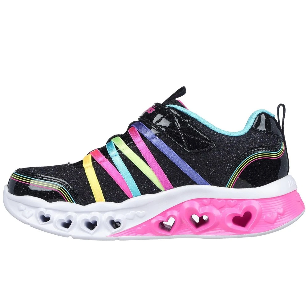 Skechers Flutter Heart Lights Rainbow Bestie Girls Trainers 6 Skechers Flutter Heart Lights Rainbow Bestie Girls Trainers - Image 4