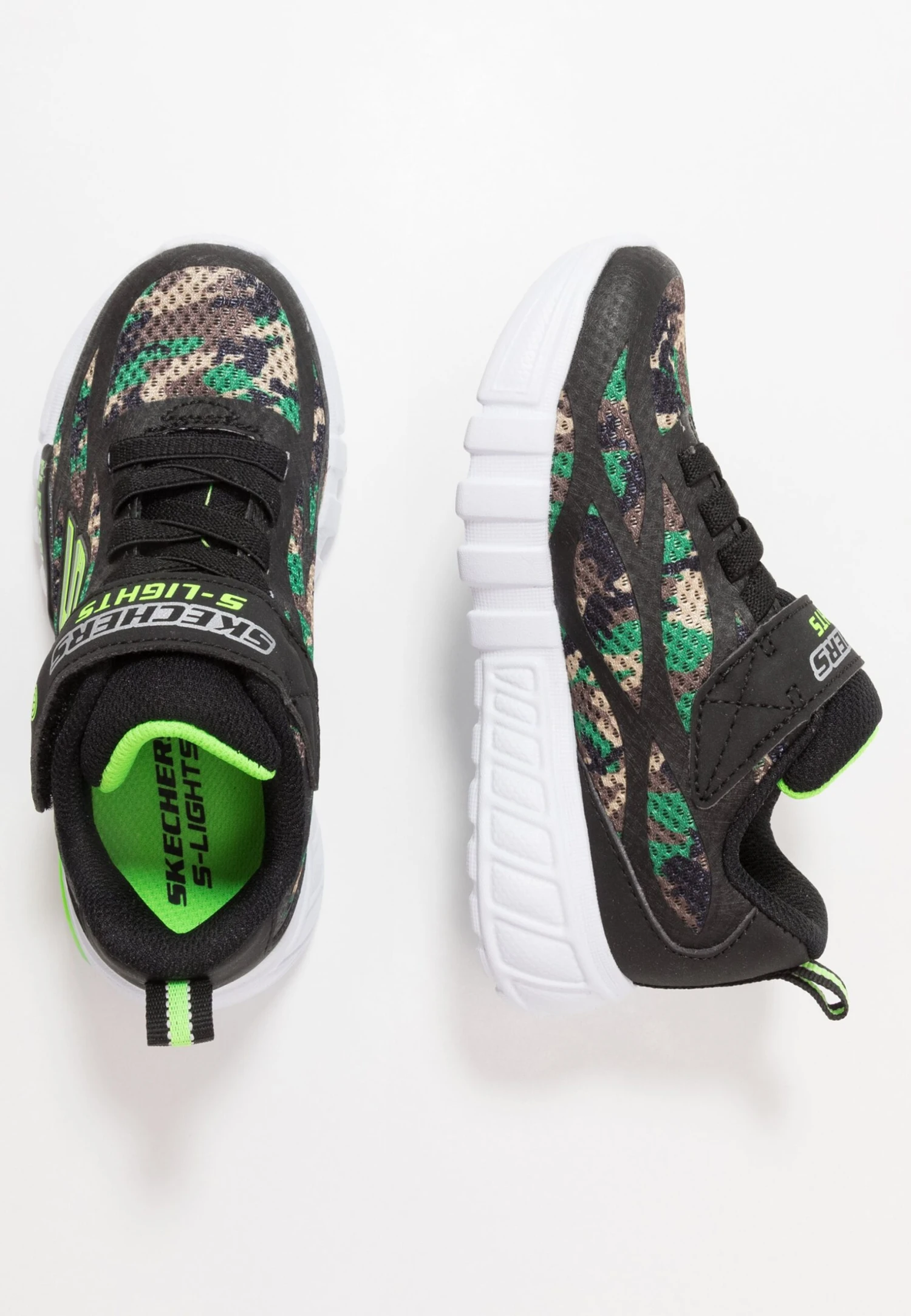 Skechers Flex-Glow - Trainers - Black/Lime 4 Skechers Flex-Glow - Trainers - Black/Lime - Image 2