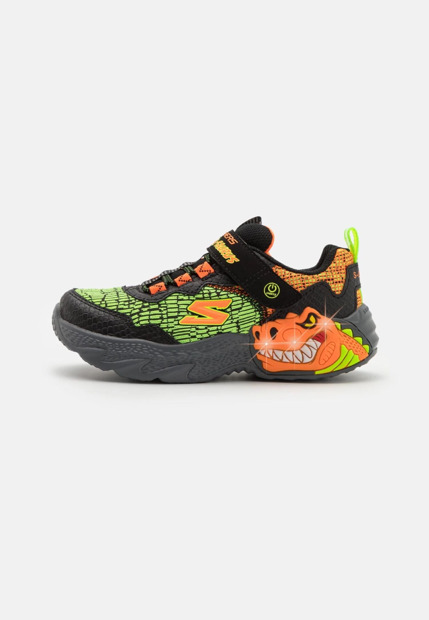 Skechers Dino Lights Unisex - Trainers - Black/Orange/Green 3 Skechers Dino Lights Unisex - Trainers - Black/Orange/Green