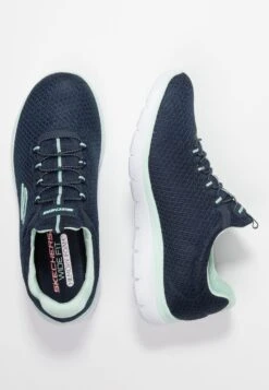 Summits Wide Fit - Trainers - Navy/Aqua -Skechers Sales Store 42afb89868984dea99053db5204ab50b