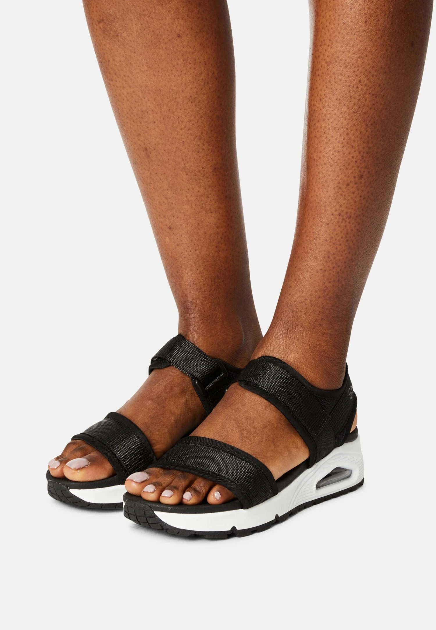 Uno - Sandals - Black/White 3 Uno - Sandals - Black/White