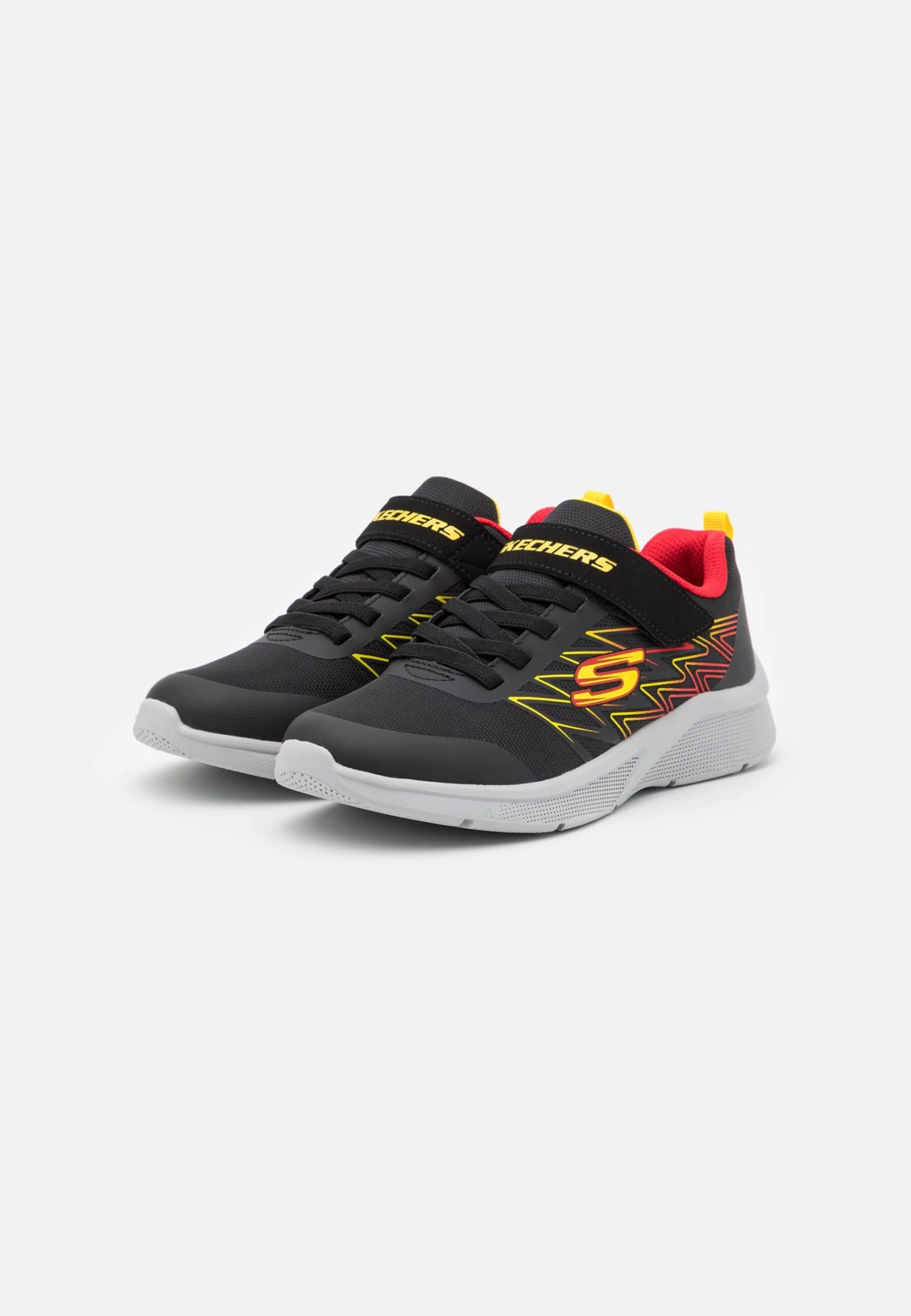 Skechers Microspec - Trainers - Black/Red/Yellow 4 Skechers Microspec - Trainers - Black/Red/Yellow - Image 2