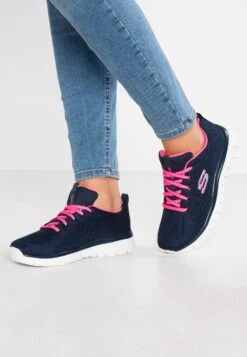Skechers Graceful - Trainers - Navy/Hot Pink