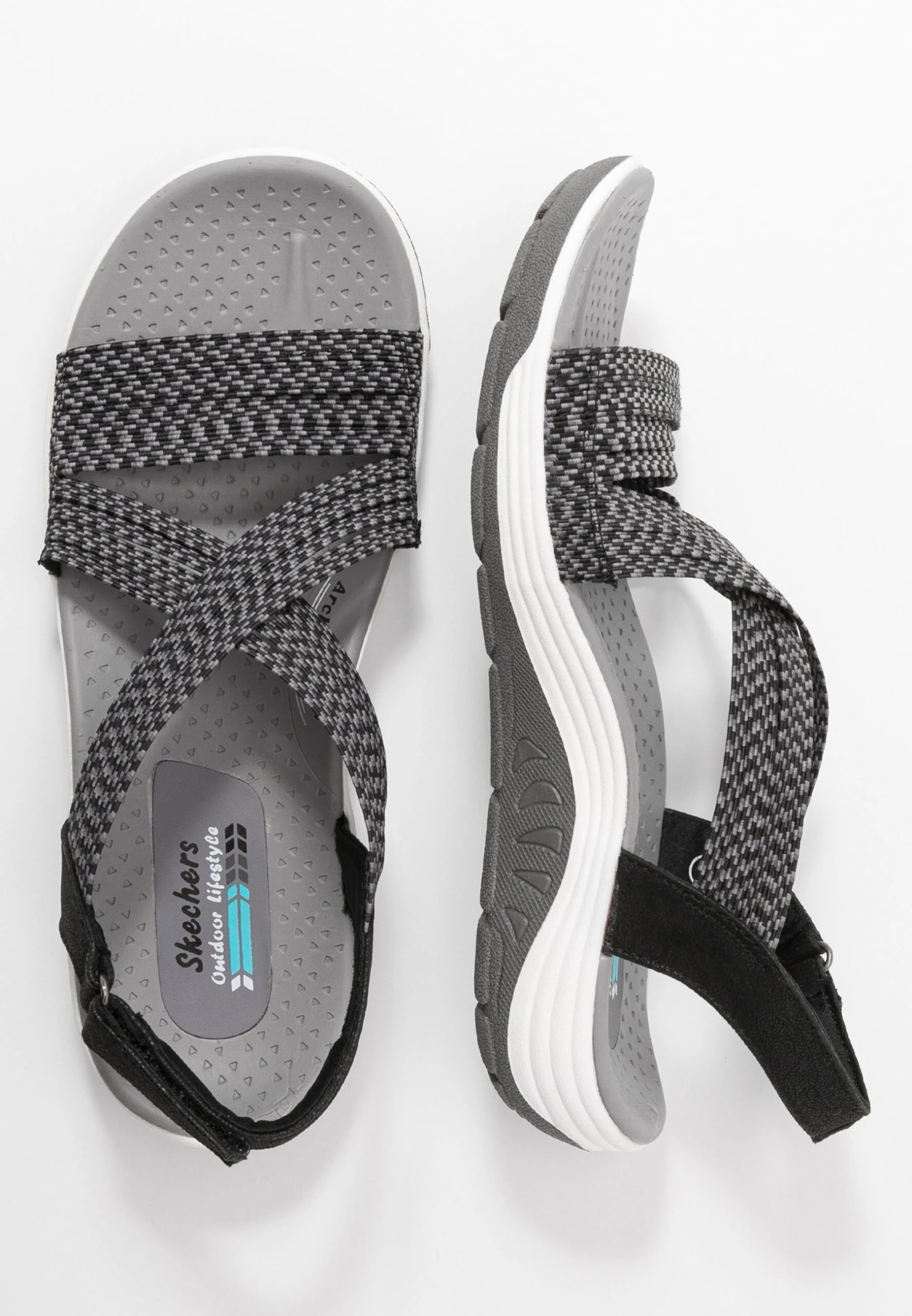 Skechers Reggae Cup - Walking Sandals - Black/Grey Gore 6 Skechers Reggae Cup - Walking Sandals - Black/Grey Gore - Image 4