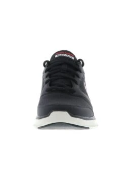 Trainers - Black Leather/Mesh/Pu/Red Trim -Skechers Sales Store 7429ec20e0524c0f962fb165fea57325