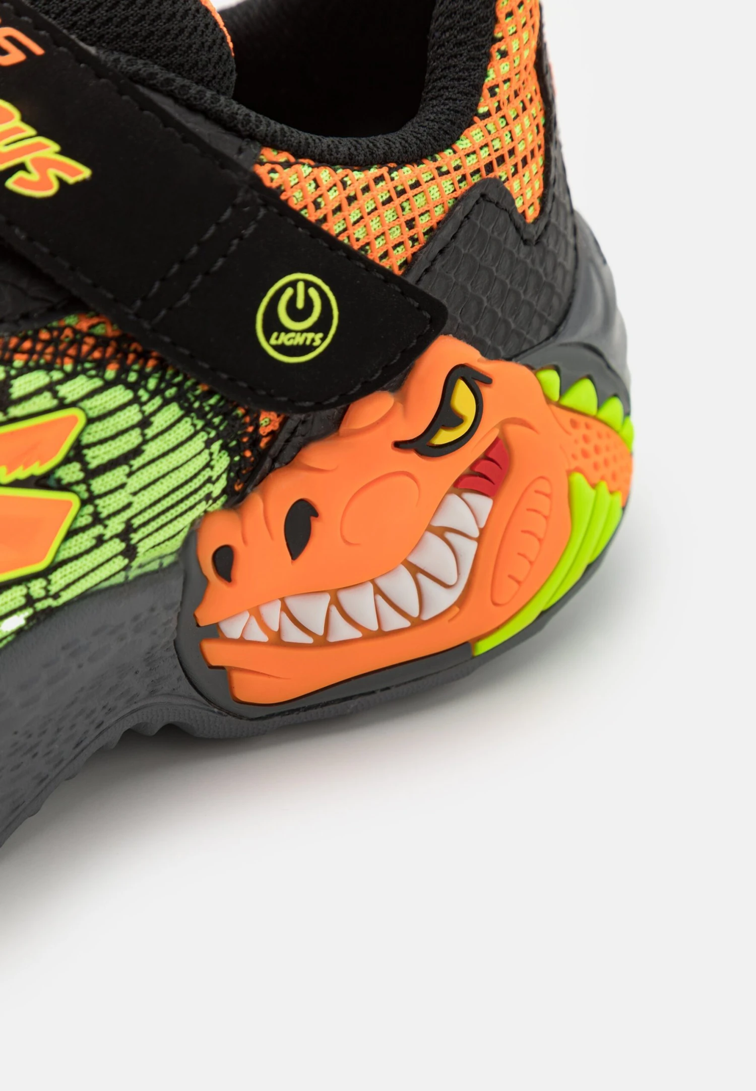 Skechers Dino Lights Unisex - Trainers - Black/Orange/Green 8 Skechers Dino Lights Unisex - Trainers - Black/Orange/Green - Image 6