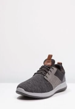 Skechers Delson - Slip-Ons - Black/Grey -Skechers Sales Store 7d6bc9f5f0fb48a0a225a701179054b8