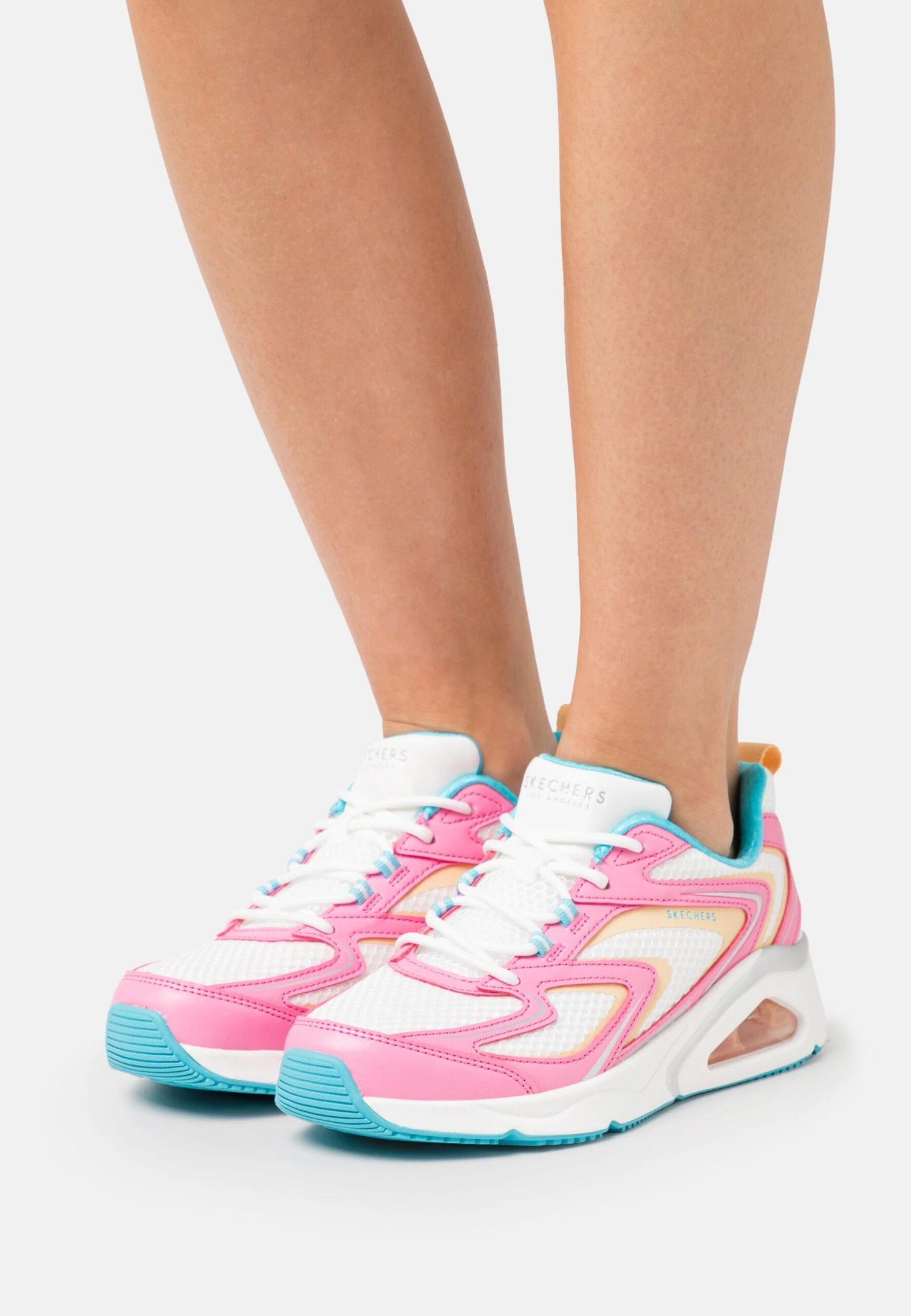 Tres Air - Trainers - Pink Duraleather/White Mesh/Blue And Natural Trim 3 Tres Air - Trainers - Pink Duraleather/White Mesh/Blue And Natural Trim