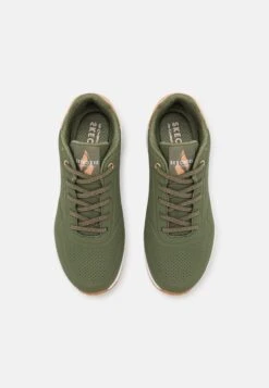 Uno - Trainers - Olive Durabuck/Rose Gold Trim -Skechers Sales Store 982d4097381b450db5c119e0b590b887