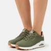 Uno - Trainers - Olive Durabuck/Rose Gold Trim -Skechers Sales Store 9c476c3ed1314ac2986bc2edeab39382