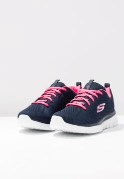 Skechers Graceful - Trainers - Navy/Hot Pink -Skechers Sales Store 9e2cfaa814f640239602ff27956e57a3