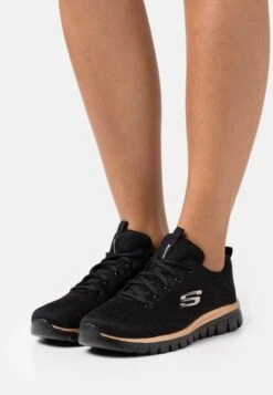 Skechers Graceful - Trainers - Black/Rose Gold