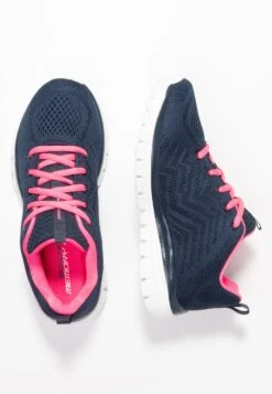 Skechers Graceful - Trainers - Navy/Hot Pink -Skechers Sales Store d578a4179fe44799acf497e78c80e9b9