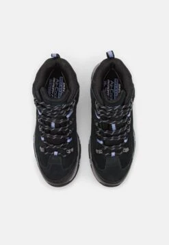 Skechers Trego - Classic Ankle Boots - Black/Lavender Trim -Skechers Sales Store f393c6f5d6c94a3087ad3b5dc0b90b01