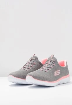 Summits Wide Fit - Trainers - Grey/Pink -Skechers Sales Store f54da5162d55436084af3fff7632d444